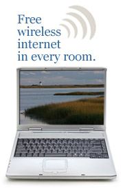 Free Wireless Internet in every room.