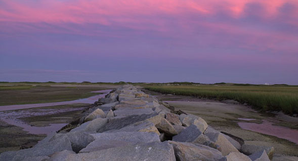 Sunrise on the Breakwater by the Inn at the Moors